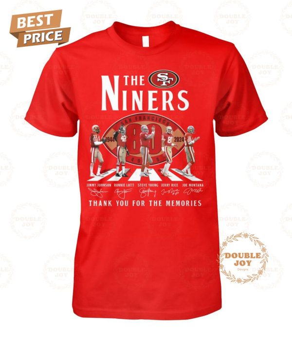 San Francisco 49ers 80th Anniversary Thank You For The Memories T-Shirt