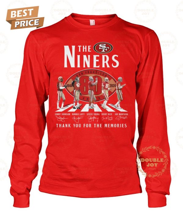 San Francisco 49ers 80th Anniversary Thank You For The Memories T-Shirt