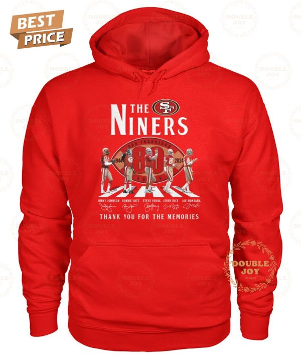 San Francisco 49ers 80th Anniversary Thank You For The Memories T-Shirt