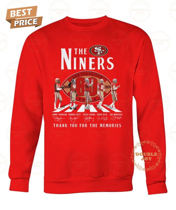 San Francisco 49ers 80th Anniversary Thank You For The Memories T-Shirt