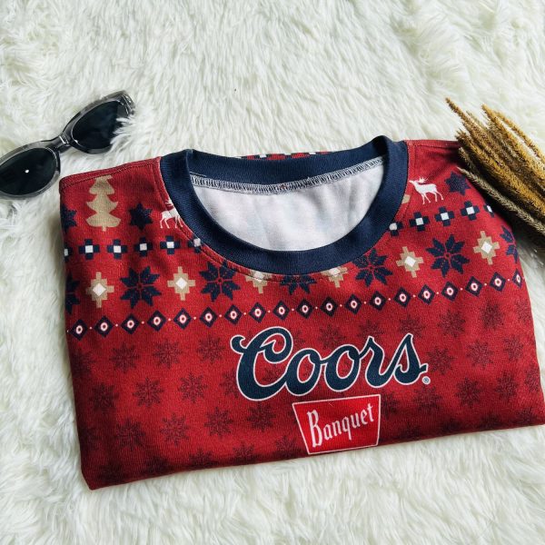 Coors Banquet Reindeer Xmas Ugly Christmas Sweater