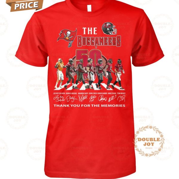 Tampa Bay Buccaneers 50th Anniversary Thank You For The Memories T-Shirt