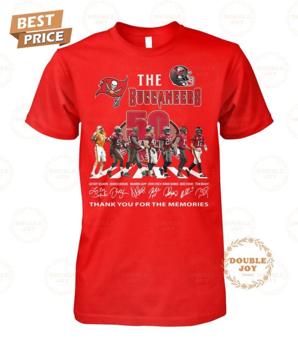 Tampa Bay Buccaneers 50th Anniversary Thank You For The Memories T-Shirt