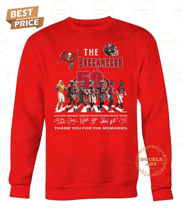 Tampa Bay Buccaneers 50th Anniversary Thank You For The Memories T-Shirt