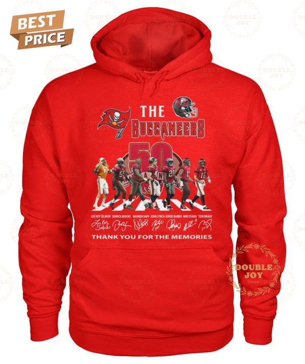 Tampa Bay Buccaneers 50th Anniversary Thank You For The Memories T-Shirt