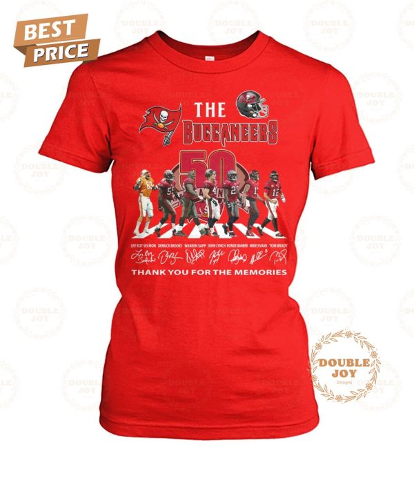 Tampa Bay Buccaneers 50th Anniversary Thank You For The Memories T-Shirt