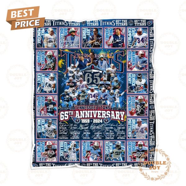 Tennessee Titans 65th Anniversary 1959 – 2024 Fleece Blanket