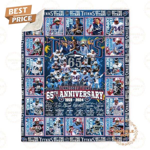 Tennessee Titans 65th Anniversary 1959 – 2024 Fleece Blanket