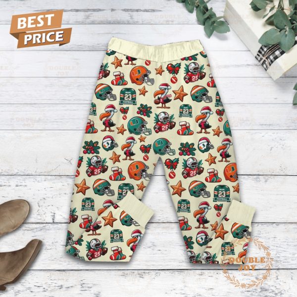 All I Want For Christmas Is A Miami Hurricanes Win Fleece Pajamas Set