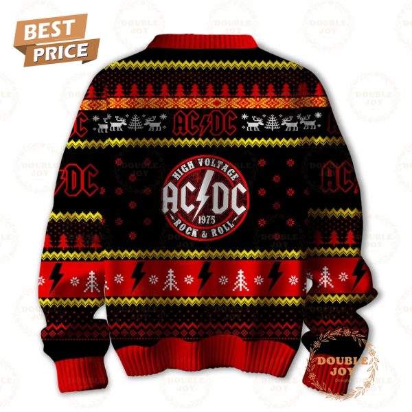 High Voltage AC/DC Rock Band 1975 Rock & Roll Christmas Sweater