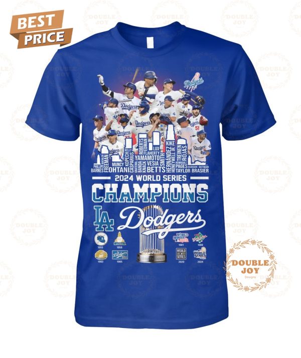 2024 World Series Champions “8X” Los Angeles Dodgers T-Shirt