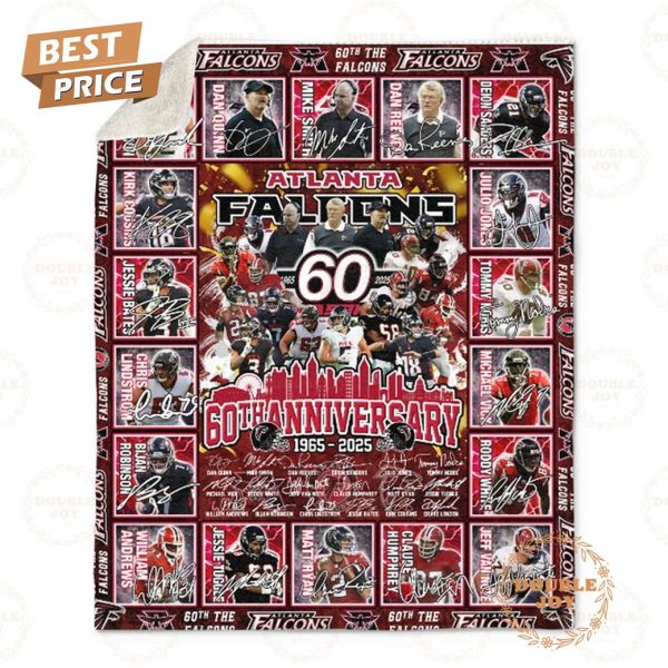 Atlanta Falcons 60th Anniversary 1965-2025 Blanket