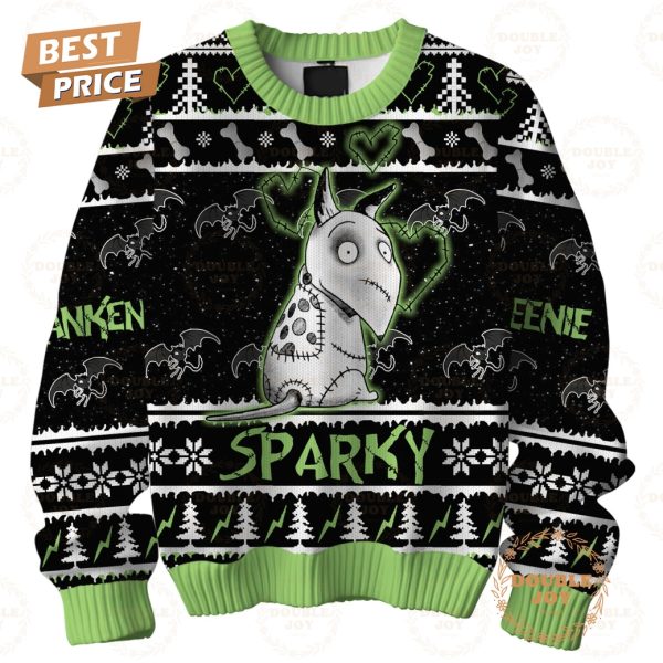 Frankenweenie My Dog Is My Sparky Heart Merry Christmas Sweater