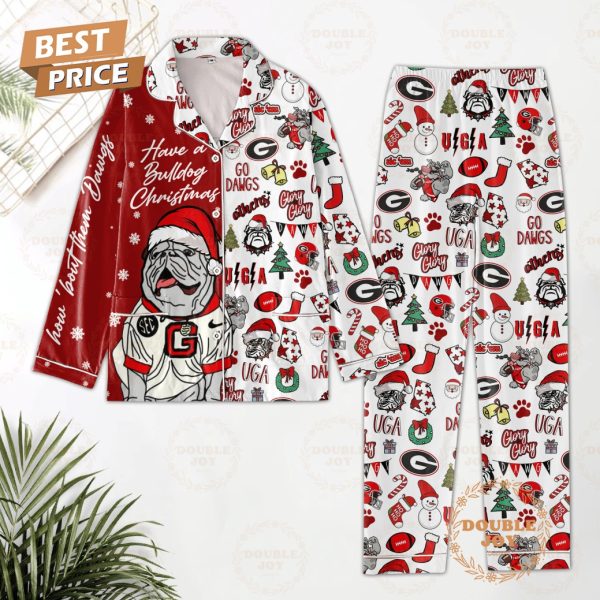 Georgia Bulldogs How’ About Them Dawgs Have A Bulldog Christmas Pajamas Set