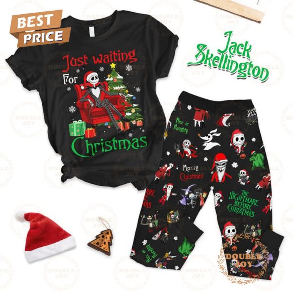 Just Waiting For Jack Skellington Christmas Fleece Pajamas Set