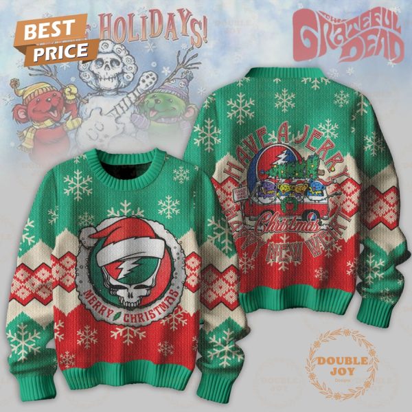 Grateful Dead Rock Band Have A Jerry Christmas Happy New Weirt Sweater