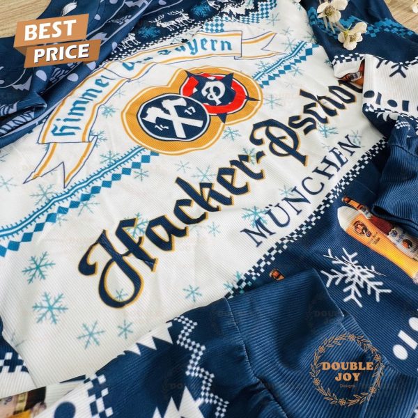 Hacker-Pschorr Christmas Sweater – Funny Beer-Themed Ugly Sweater, Munich Holiday Design