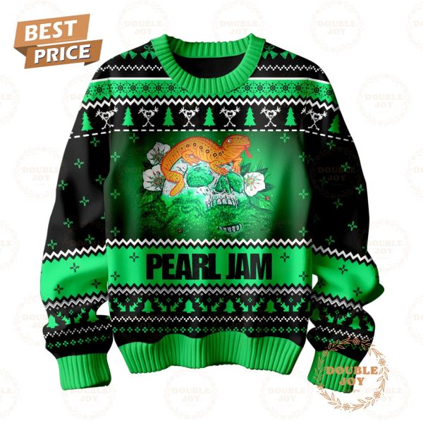 Pearl Jam Rock Band Green Design Christmas Sweater