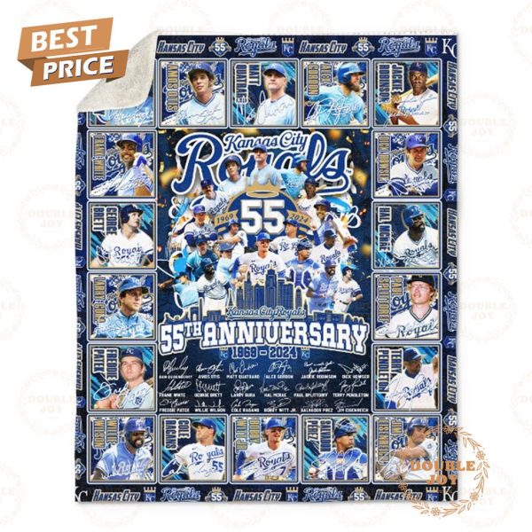 Kansas City Royals 55th Anniversary 1969-2024 Blanket