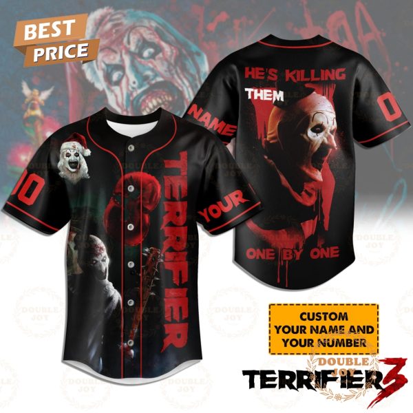 Terrifier He’s Killing Them One By One Custom Name Baseball Jersey