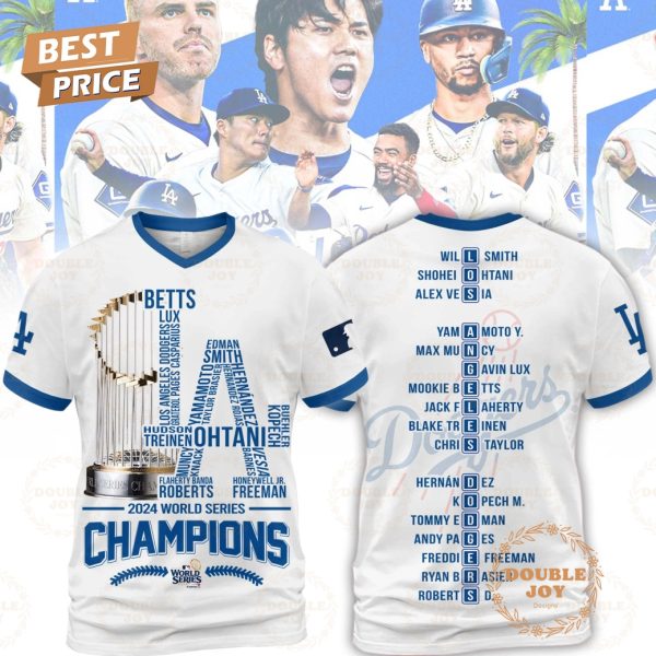 LA Dodgers World Series Champs 2024 T-Shirt, Hoodie – White