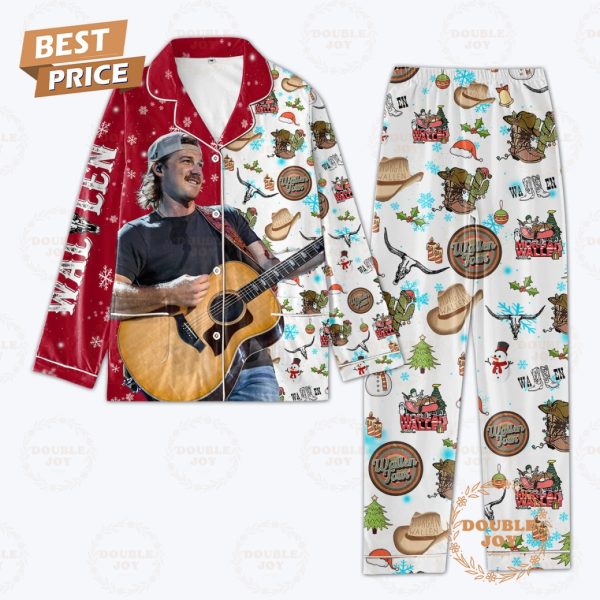 Morgan Wallen Tour Merry Christmas Pajamas Set – Red