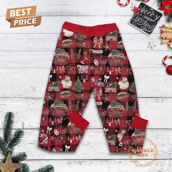 Oklahoma Sooners Tis The Season Christmas Fleece Pajamas Set