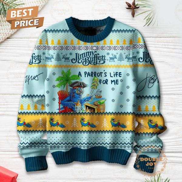 Jimmy Buffett A Parrot’s Life For Me “Fins Up!” Sweater