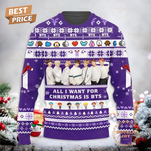 All I Want For Christmas Is BTS Band Sweater