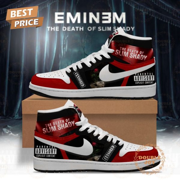 Eminem The Death of Slim Shady Parental Advisory Explicit Content Jordan 1 High Top Shoes