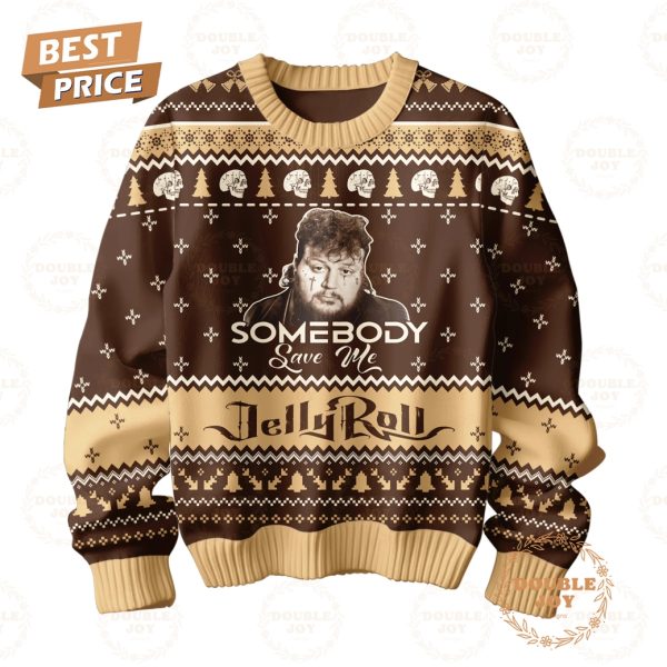 Jelly Roll Somebody Save Me Christmas Sweater