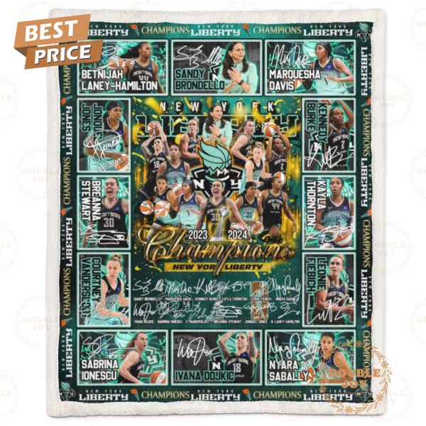 New York Liberty WNBA 2024 Champions Fleece Blanket