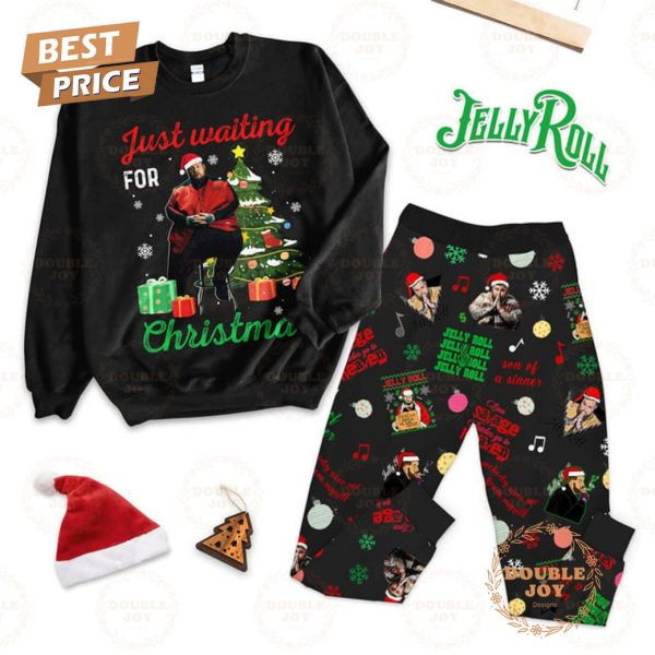 Just Waiting For Jelly Roll Christmas Fleece Pajamas Set