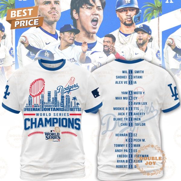 2024 World Series Champions LA Dodgers OWA T-Shirt, Hoodie – White