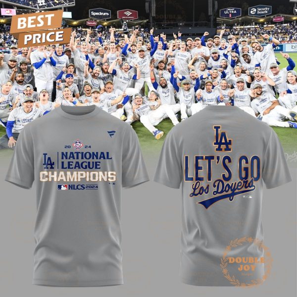 2024 National League Champions Let’s Go Los Angeles Dodgers T-Shirt, Hoodie – Gray