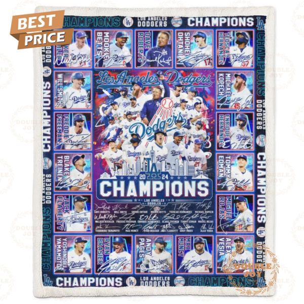 Los Angeles Dodgers World Series 2024 Champions Blanket