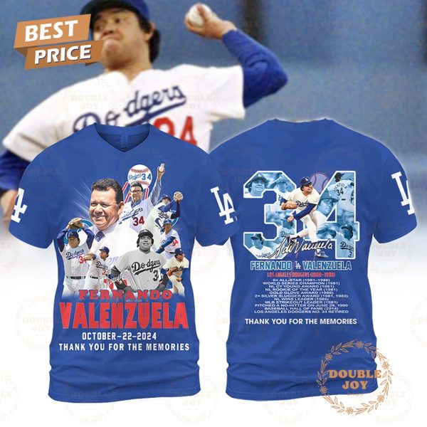 Fernando Valenzuela October-22-2024 Thank You for The Memories T-Shirt, Hoodie