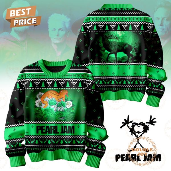 Pearl Jam Rock Band Green Design Christmas Sweater