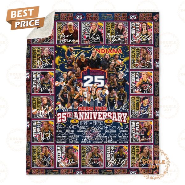 Indiana Fever 25th Anniversary 1999-2024 Fleece Blanket