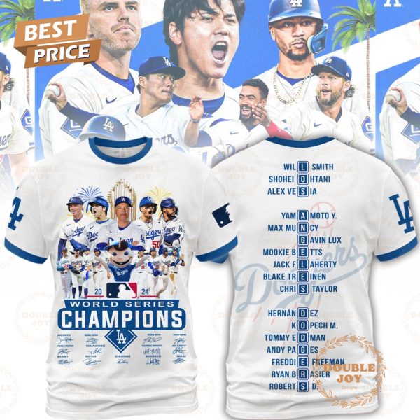 2024 World Series Champs LA Dodgers T-Shirt, Hoodie – White