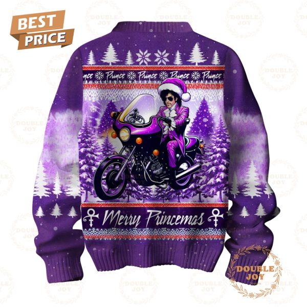 Prince Purple Motorcycle Christmas Sweater