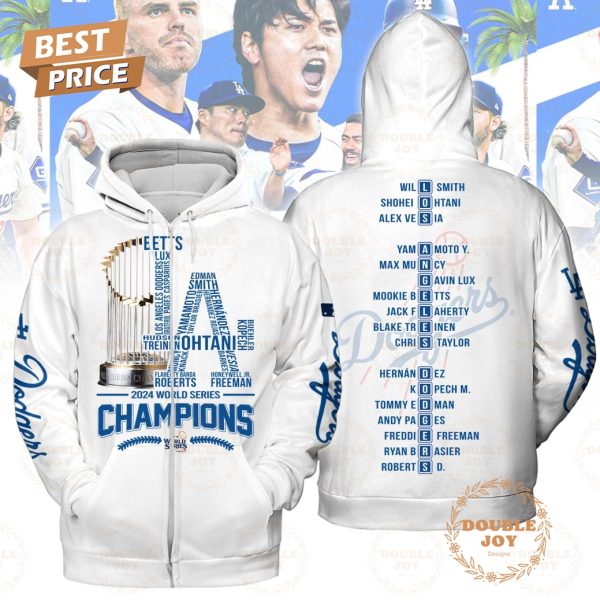 LA Dodgers World Series Champs 2024 T-Shirt, Hoodie – White