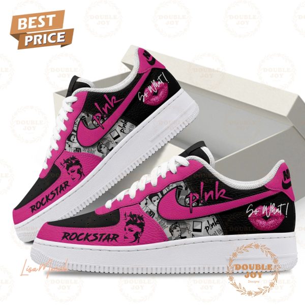 P!nk Rock Star So What! Air Force 1 Sneakers