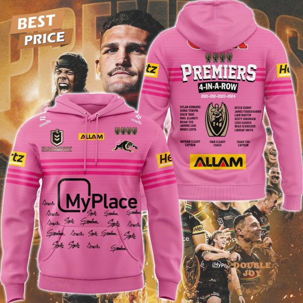 Penrith Panthers 2024 Premiers 4 In A Row 3D T-Shirt