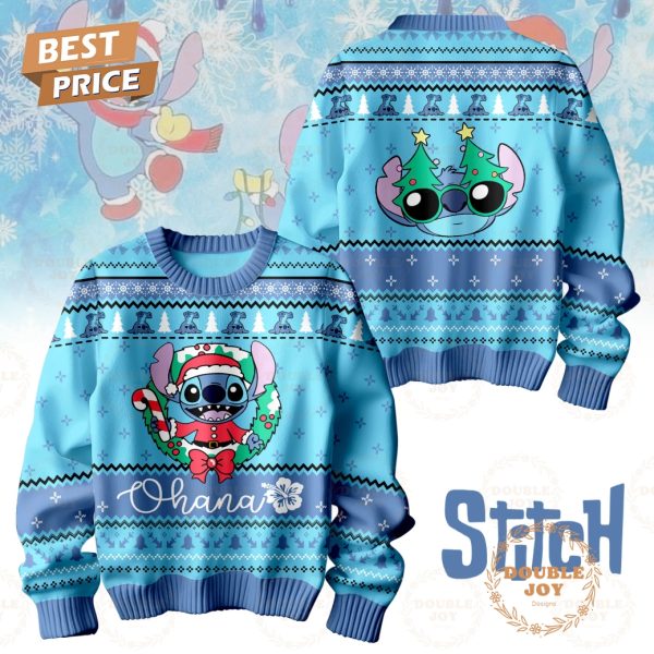 Lilo & Stitch Ohana Merry Christmas 2024 Sweater