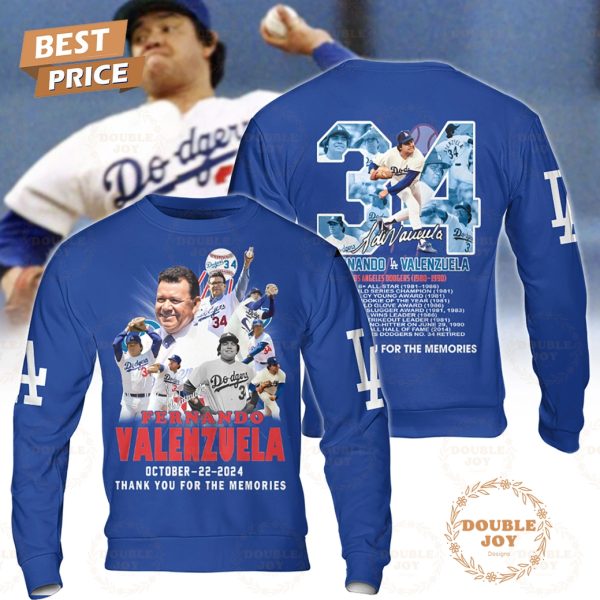 Fernando Valenzuela October-22-2024 Thank You for The Memories T-Shirt, Hoodie