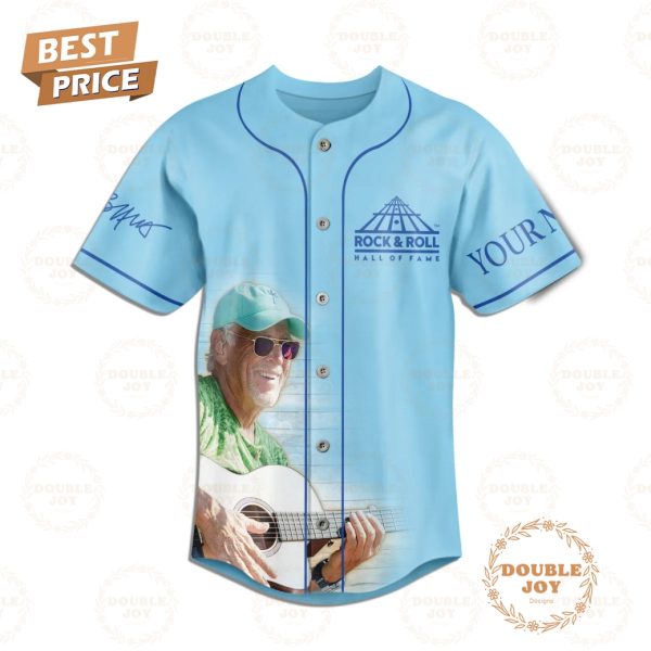 Rock & Roll Hall Of Fame Induction 2024 Jimmy Buffett “Bringing The Margaritas To You” Custom Name Baseball Jersey