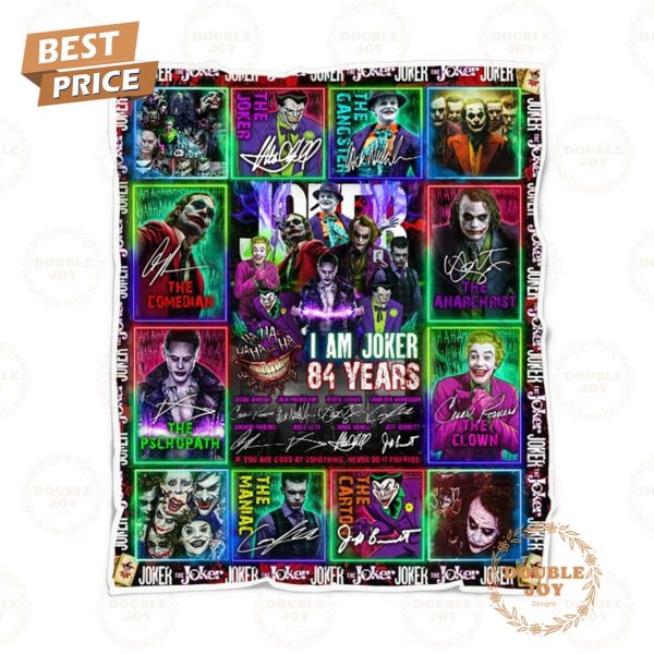 Joker 84 Years 1980-2024 Fleece Blanket