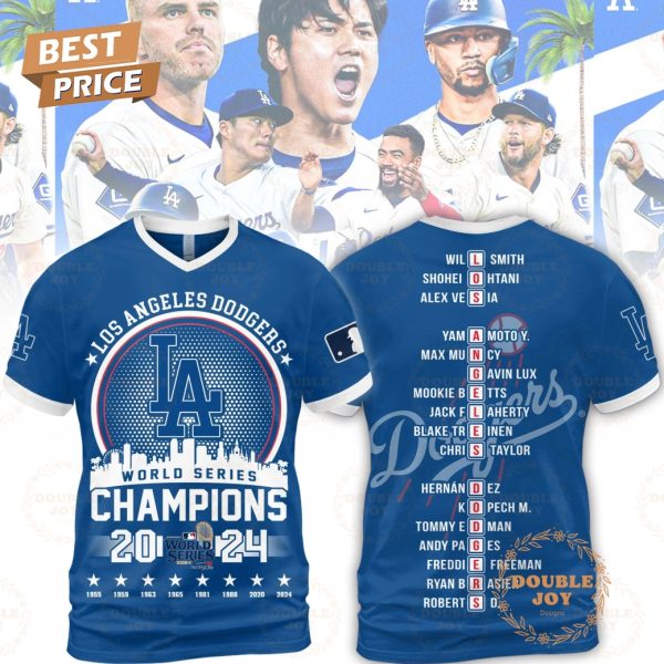 LA Dodgers World Series Champions 2024 T-Shirt, Hoodie – Blue