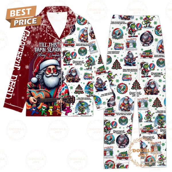 Grateful Dead Rock Band Till This Damn Season Merry Christmas! Pajamas Set